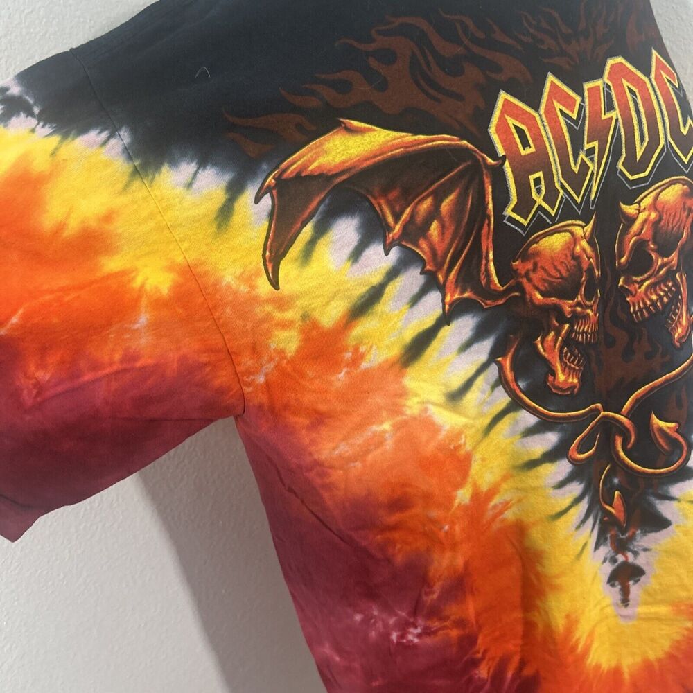 Liquid Blue T Shirt Men Extra Large AC DC Sympathy For The Devil Tie Dye 90s Y2K - Picture 3 of 8